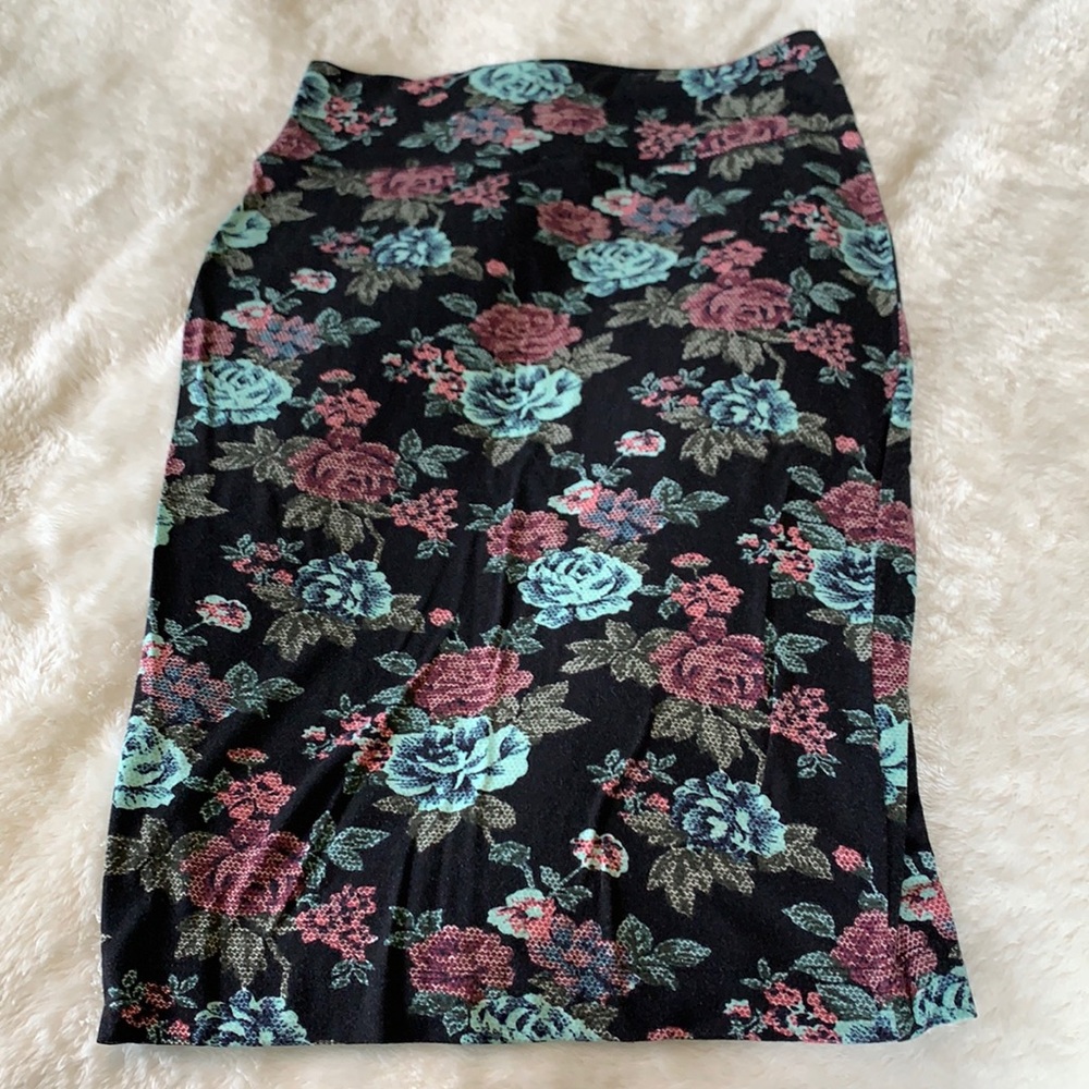 Floral pencil skirt
